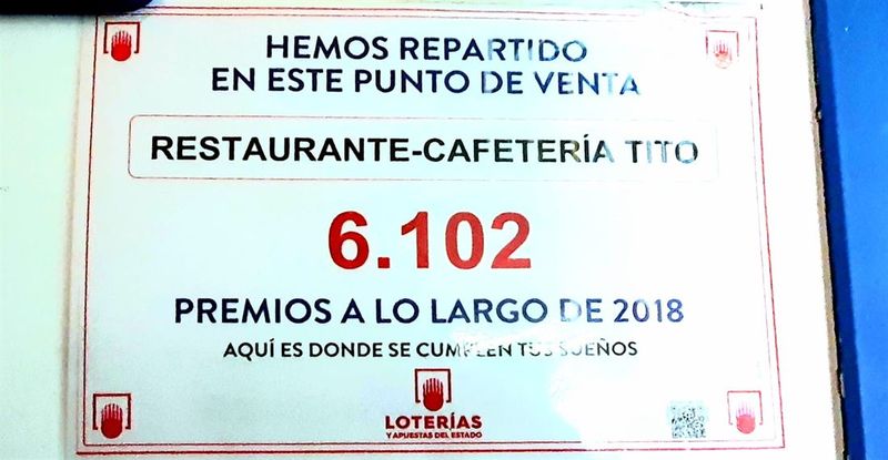 Plaque: 6,102 prizes handed out at this point of sale during 2018